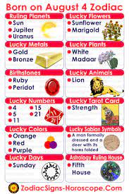 This time, you can correct … August 4 Zodiac Full Horoscope Birthday Personality Zsh
