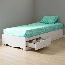 Sauder beginnings platform 415465 bed, cinnamon, twin, cherry finish. White Storage Twin Bed Novocom Top