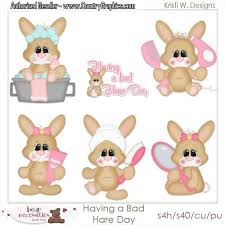 Try and hold the front half of the bunny out of the water. Baby Bunny Having Bad Hare Day Clipart Set Country Graphics