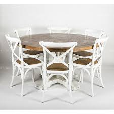 White fayence 4 drawer mirror sideboard. Deal 140cm Ronde Parquetry Elm Timber Pedestal Round Table 6 Cross Back Chairs Ebay