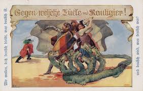 All of the players are cast into a strange area as some part of a twisted experiment. Against Foreign Deceit And Greed Propaganda Postcard Colour Print Based On An Original By Ezel Der Erste Weltkrieg