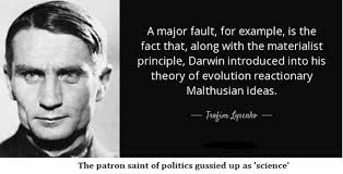 Trofim Lysenko Looks Down and Smiles