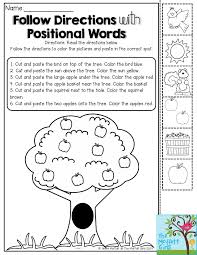 Back To School Packets Follow Directions Worksheet Kindergarten Worksheets Following Directions