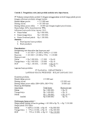 Biaya bahan baku 100% x 500 x rp 400,00 = rp 200.000,00. Contoh Soal Akuntansi Biaya 3 Departemen