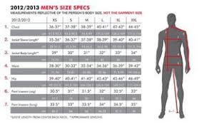 Mens Clothing Size Chart 686 Snowboard Clothing Size