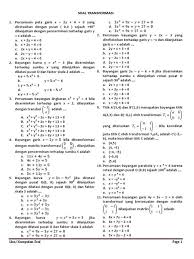 Soal Transformasi Geometri Kelas 9 At Soalkunci