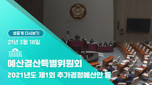 [국회방송 생중계] 예결위-2021년도 제1회 추가경정예산안 등 (21.3.18)
