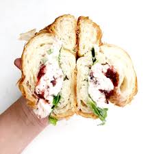 Croissant sandwiches for baby shower. Cranberry Chicken Salad Sandwich More Momma