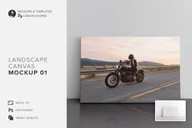 Download Landscape Canvas Ratio 3x2 Mockup 01 In Creative Store On Yellow Images Creative Store PSD Mockup Templates