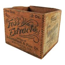 1910s Americana Wood Vanilla Box Wood Box Decor Vintage Boxes Wooden Vintage Crates