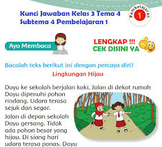 Lengkap Kunci Jawaban Kelas 3 Tema 4 Subtema 4 Pembelajaran 1 Kunci Jawaban Tematik Lengkap Terbaru Simplenews