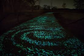 Solar Powered Glow In The Dark Bike Path Inspired By Van Gogh 8 Pictures Video Starry Night Van Gogh Glow Stones Bike Path