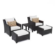 Rst Brands Deco 5 Piece Patio Club Chair And Ottoman Set With Moroccan Cream Cushions Op Peclb5 Mor K The Home Depot