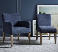 Classic Upholstered Dining Chair Armchair Pottery Barn In 2020 Dining Chairs Upholstered Dining Chairs Furniture