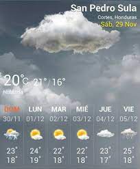 Muy buen día, este es el pronóstico del estado del tiempo de jueves quince de julio. Noticiero Hoy Mismo Clima Pronostico Del Tiempo En San Pedro Sula Facebook