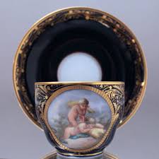 Kpm Berlin Tasse In Kobalt Blau Mit Putten Mokkatasse Engel Putti Amoretten Berlin Fine China China Porcelain