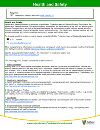 It's the law poster, available for free from osha, informs workers of their rights under the occupational safety and employers do not need to replace previous versions of the poster. Health And Safety Rutland County Council