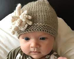 Baby Hat Knitting Pattern Emilie Etsy Baby Hat Knitting Pattern Baby Girl Knitting Patterns Baby Girl Hats