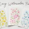 Loose watercolor flowers for beginners. 3