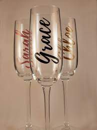 Personalised Champagne Flutes For Bridesmaids Guests Friends Family And More Bridesmaid Champagne Flutes Personalized Champagne Flutes Bridal Party Gifts