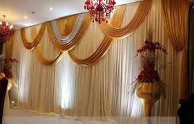 Black And Gold Backdrop Curtains 3m 6m White And Gold Shiny Wedding Backdrop Wih Beautiful Swags Weding Stage Curtain Wedding Backdrop Stage Backdrop Wedding Stage Backdrop