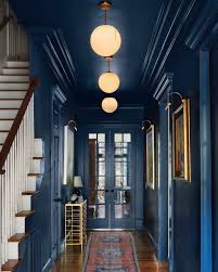 We love the lighthearted air of the pink painted desk and baby blue wallpaper in this hallway, otherwise adorned in darker, antique. Cobalt Blue 5 Stunning Ideas For Cobalt Color In Interior Design