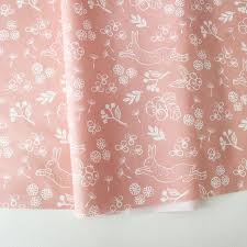 rabbit garden ピンク nunocoto fabric 折り紙 ワンピース テキスタイル デザイン ピンク