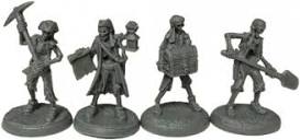 Reaper Miniatures: Bones Black: Skeletal Treasure Crew (4) - Tower ...