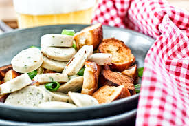 Weisswurst Brezen Salat Cookionista Rezept Weisswurst Senf Dressing Wurstchen