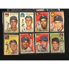 As topps began producing cards for their 1954 set, the baseball card war was in full force. Bid Now 8 1954 Topps Baseball Cards June 1 0121 5 00 Pm Edt