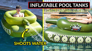 At up to 80% off retail prices, our online inflatable toy store includes some of the best pool inflatables online. Inflatable Tank Shaped Pool Float That Shoot Water Youtube