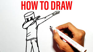 Draw with me marshmello dabbing and learn how to draw famous character. How To Draw Marshmello Dabbing Step By Step Marshmello Easy Drawing Youtube