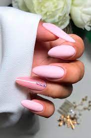 14 Perfect Almond Light Pink Nails Ideas In 2019 Matte Almond Nails White Almond Nails Pink Nails