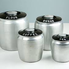 vintage kromex canisters / flour sugar