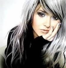 Black Hair With White Highlights Hair Highlights Grey Hair Wig Hair Looks