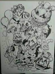 Pin By Shadow Music On Art Fnaf Drawings Fnaf Coloring Pages Fnaf Art
