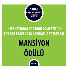 International Cartoon Competition Fax For Peace 2018 Karikatur Yarismasi Mansiyon Odulu Ortaokul Karikatur