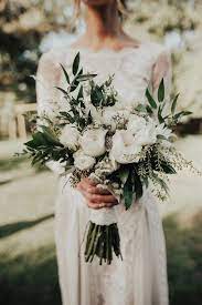 The pearl detail in some of roses simply picks up on a motif that wil. 20 Elegant White And Greenery Wedding Bouquets Oh The Wedding Day Is Coming