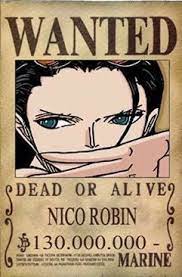 Robin Dressrosa Wanted Poster Bajak Laut Ilustrasi Karakter Topi Jerami