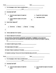 Heat Transfer Quiz Heat Transfer High School Science Science