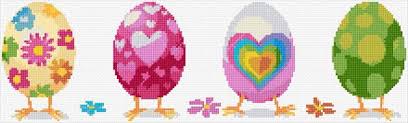 64w x 79h stitches, 12 colors. Ann Logan 10 Free Patterns Online Easter Eggs 2388