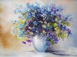 ف ن الر س م رسومات مناظر طبيعية ورود وزهور أطفال حيوانات فواكه بالألوان الزيتية والمائية Painting Flower Painting Flower Art