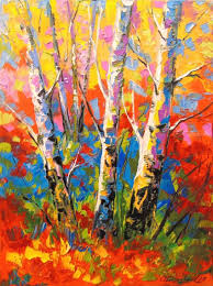 Nov 16, 2016 · once you have your edges done, it's time to go back and add your sideways lines with white paint. Birch Trees Paintings By Olha Darchuk Artist Com