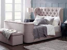 Includes upholstered headboard, footboard and rails. Cadence High Footboard Upholstered Bed Living It Up Queen Upholstered Bed Upholstered Beds Upholstered Queen Bed Frame