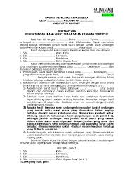Anggota bpd desa sukaluyu alamat. Contoh Surat Berita Acara Pemilihan Kepala Desa Contoh Surat