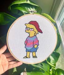 Talking of homer, where's my donut love? Fo Maximum Chill Lisa Simpson A Gift For A Friend Crossstitch