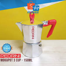 Maybe you would like to learn more about one of these? Mokapot Pedrini Moka Pot 3 Cup 150ml Italy Espresso Coffee Maker Shopee Indonesia
