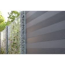 Wpc Zaun Kombination Mit Gabionen Wpc Zaun Zaun Gartenzaun