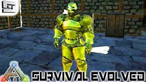Ark Survival Evolved Gold Armor E41 Gameplay Youtube Furthermore, the players also use these dyes or colors for buildings, flags, saddles, armor, tools, and.