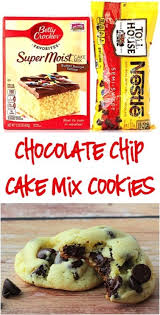 Chocolate Chip Cake Mix Cookie Recipe Diy Thrill Cake Mix Cookie Recipes Cake Mix Cookies Chocolate Chip Cake Mix